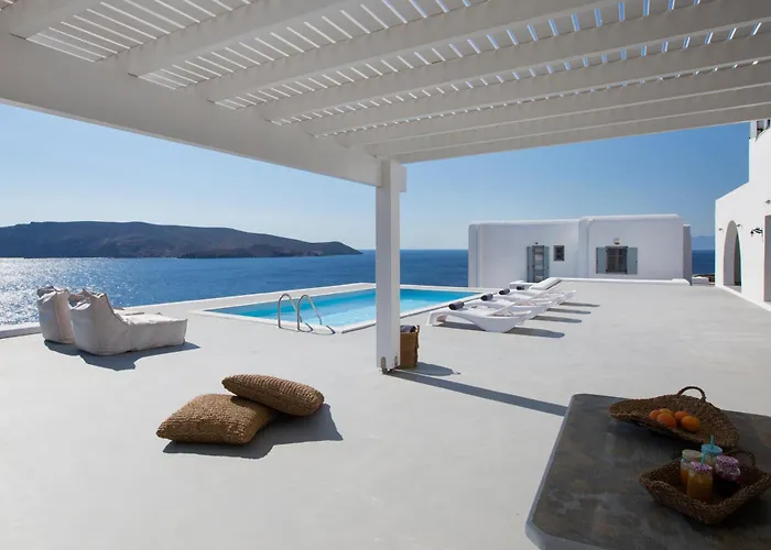 ヴィラ Casadei Pool 4-bdr Sea View 'anemos' & 'petra' With Nighttime Security Guard Panormos (Mykonos)