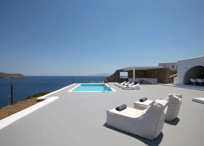 ヴィラ Casadei Pool 4-bdr Sea View 'anemos' & 'petra' With Nighttime Security Guard Panormos (Mykonos)