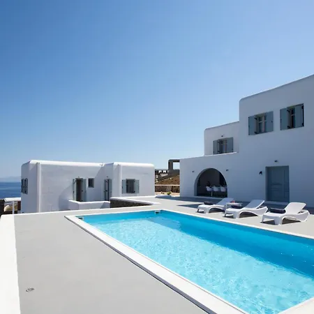 Villa Casadei Pool 4-bdr Sea View 'anemos' & 'petra' With Nighttime Security Guard Panormos (Mykonos)